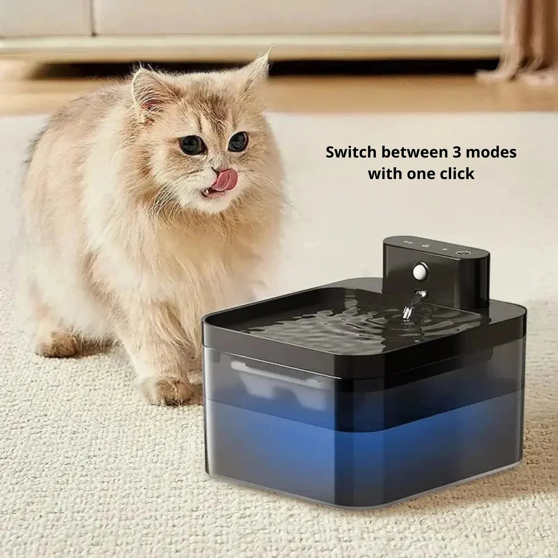 Wireless cat water fountain 30-day autonomy