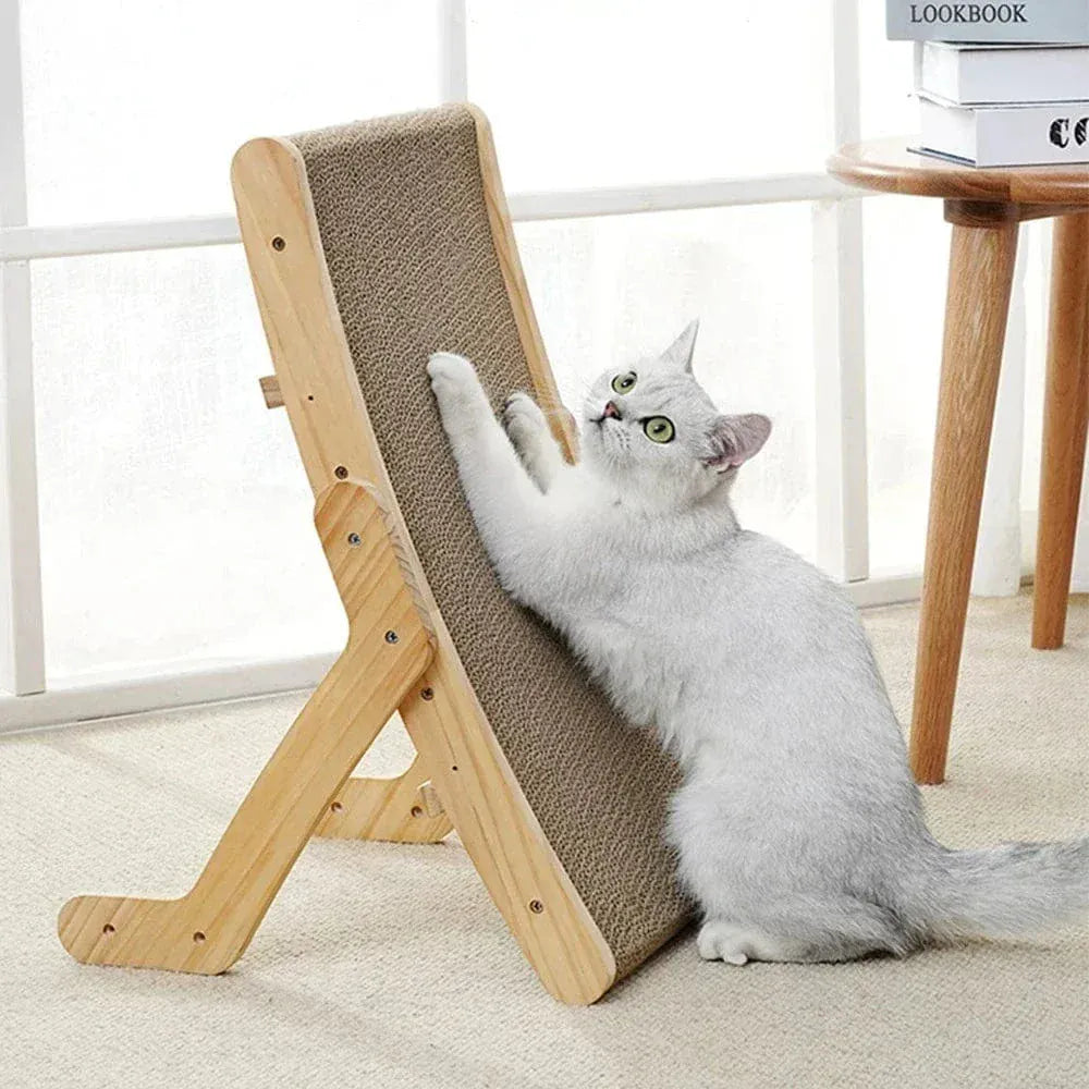 Wooden cat scratcher