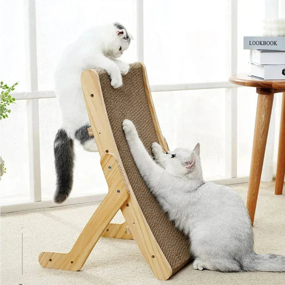 Wooden cat scratcher