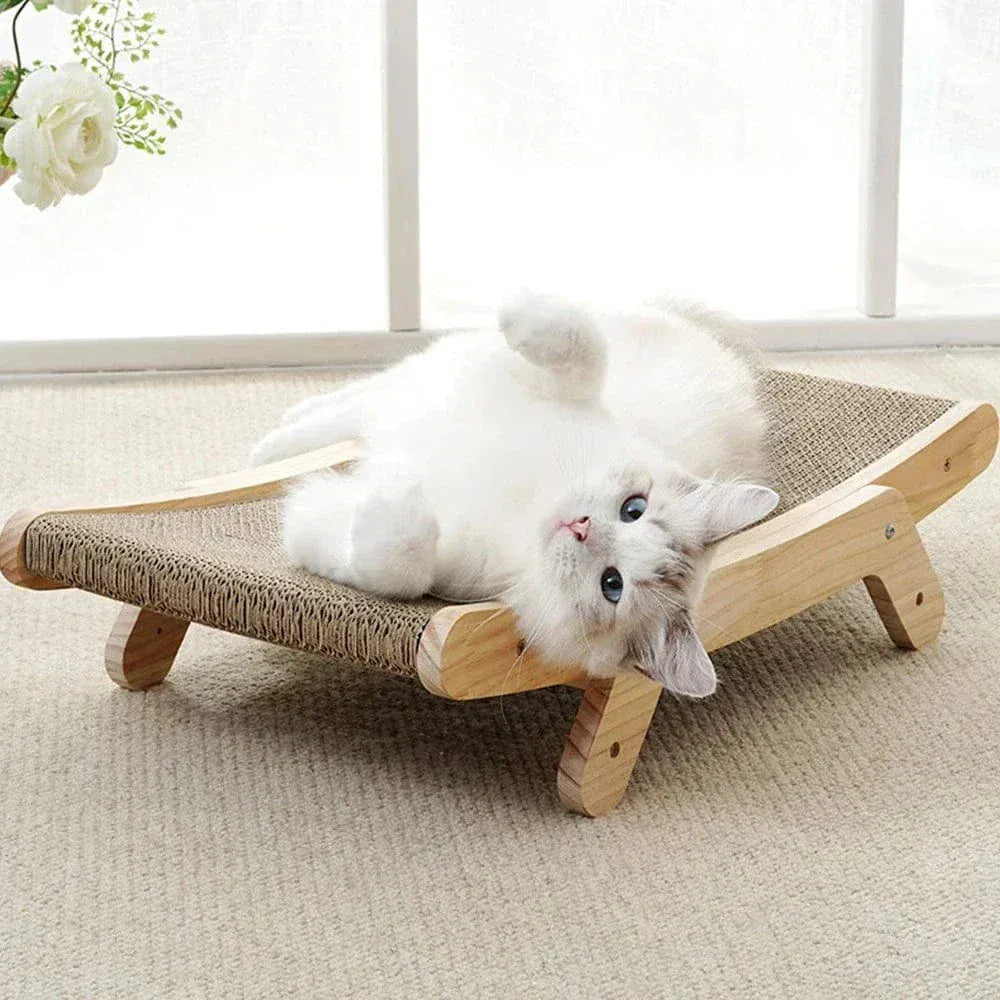 Wooden cat scratcher