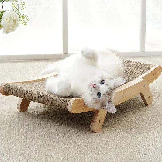 Wooden cat scratcher